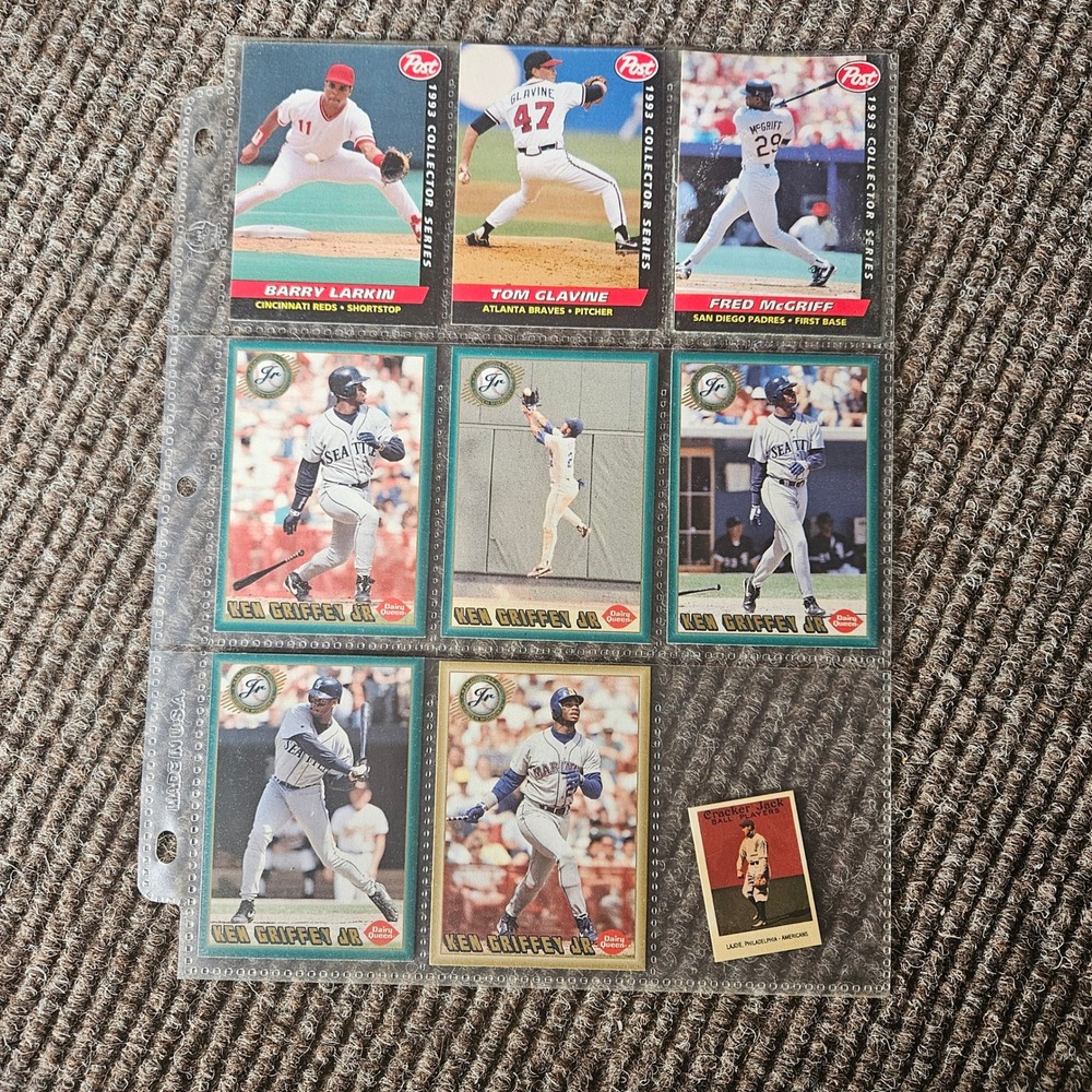 Vintage Ken Griffey Jr Dairy Queen 1993 Post Cereal Baseball Card Lot of 9